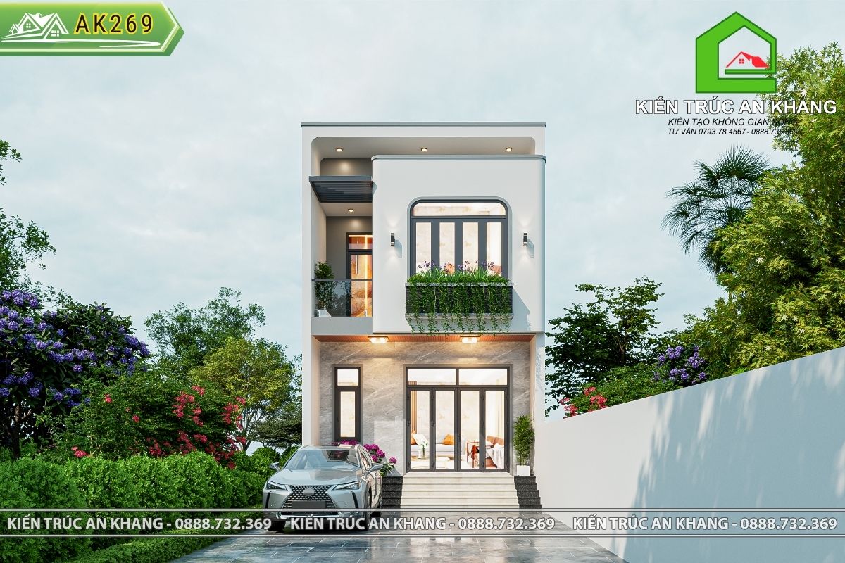 Nhà mái bằng 2 tầng 6 x 20m 3 phòng ngủ - AK269