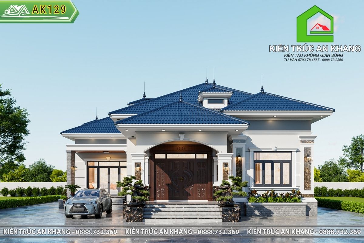 Nhà cấp 4 mái nhật 4 phòng ngủ 15 x 21m - AK129