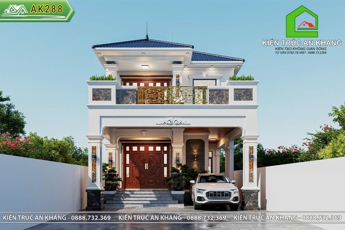 Nhà mái nhật 2 tầng 8 x 22m 4 phòng ngủ - AK288