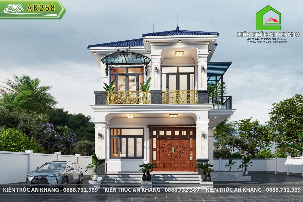 Nhà 2 tầng mái nhật hiện đại 9 x 20m 4 phòng ngủ - AK258