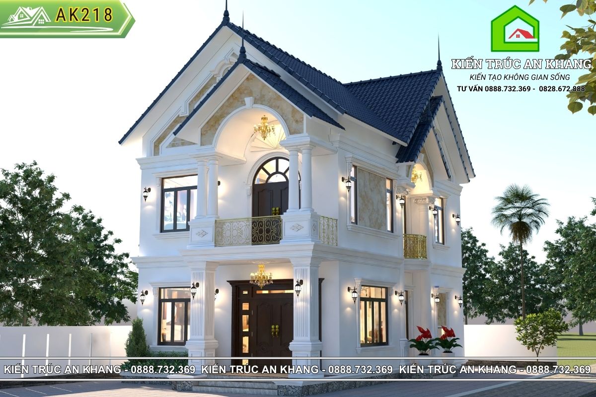 Nhà mái thái 2 tầng 8 x 15m 4 phòng ngủ - AK218
